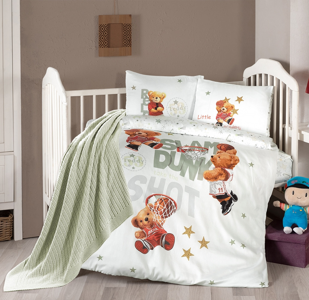 Дитячий комплект постільної білизни з пледом First Choice Baby Digital Satin Nirvana 100х150 см. Cleo, фото 1