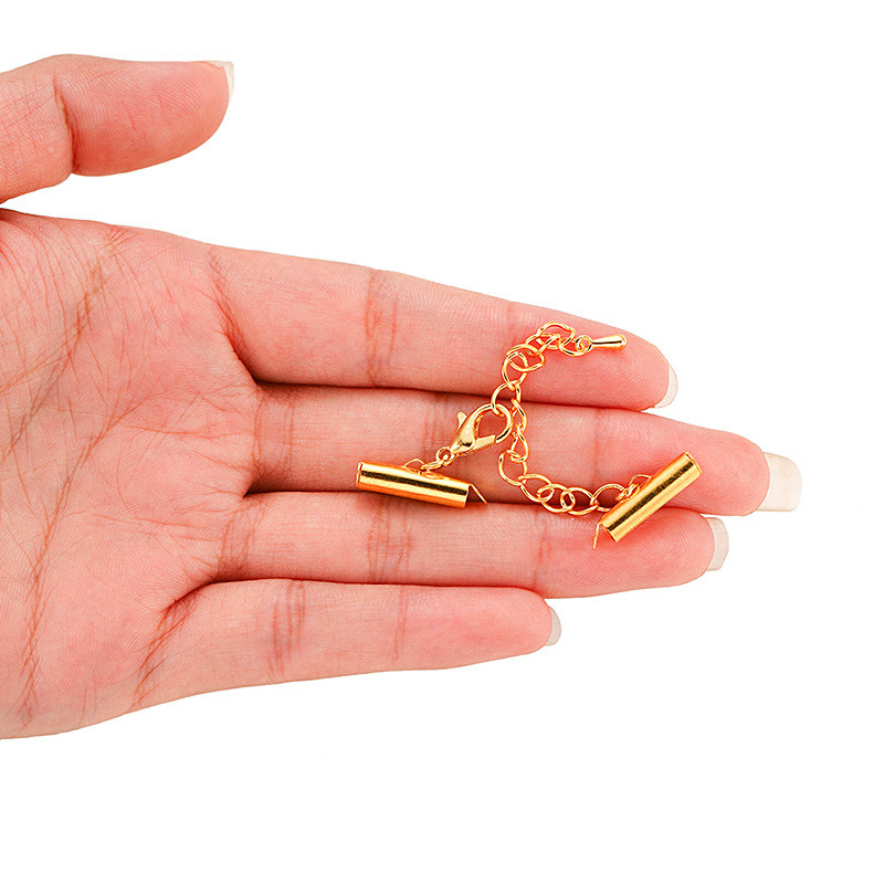 Фурнітура для браслета Finding Зажим-кінцівок карабін карабін подовжувач Золотистий 16 мм