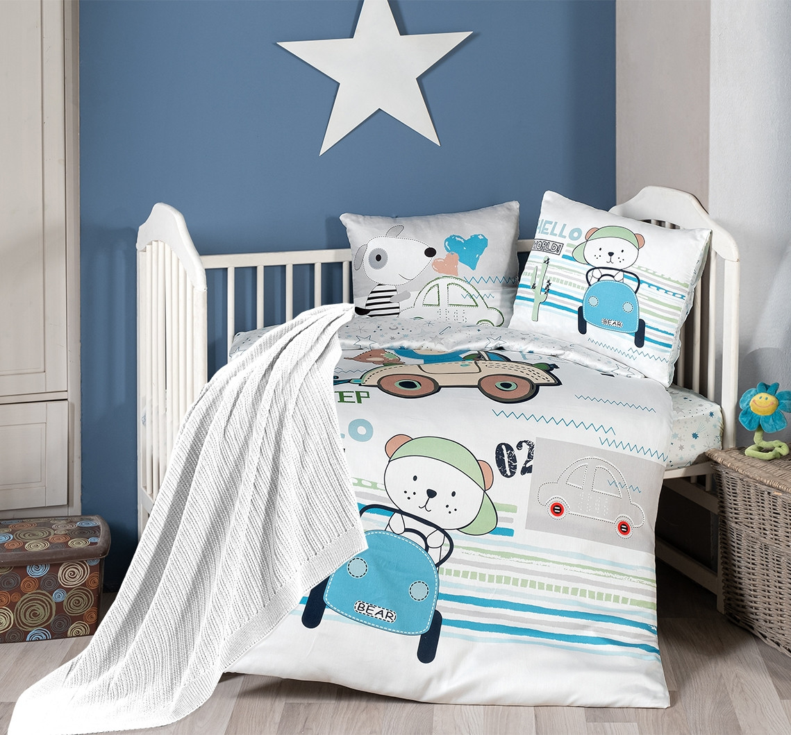 Дитячий комплект постільної білизни з пледом First Choice Baby Digital Satin Nirvana 100х150 см. Joyce, фото 1