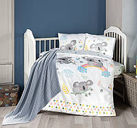 Детский комплект постельного белья с пледом First Choice Baby Digital Satin Nirvana 100х150 см. Koala