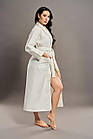 Жіночий довгий халат Nusa 4250 вафельний кремовий XL, фото 5