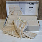 Постільна білизна Clasy Stripe Satin 160х220 Cappuccino, фото 6