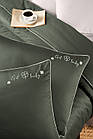 Комплект постільної білизни First Choice Deluxe Satin 200х220 Timeless Dark Green, фото 2