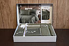 Комплект постільної білизни First Choice Deluxe Satin 200х220 Timeless Dark Green, фото 3