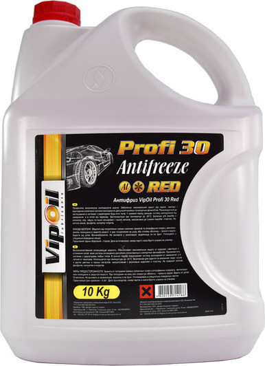 Готовий антифриз VIPOIL Profi 30 червоний -24 °C, фото 1