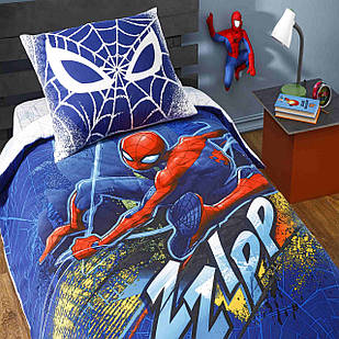 Постільна білизна TAC Disney 160×220 см Spiderman Blue City