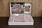 Комплект постільної білизни First Choice Deluxe Satin 200х220 Timeless Lilac, фото 6