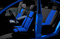 Чехлы на сидения Volkswagen Golf 4 (3d) с 1997 2003 г пер.ряд рекаро синие