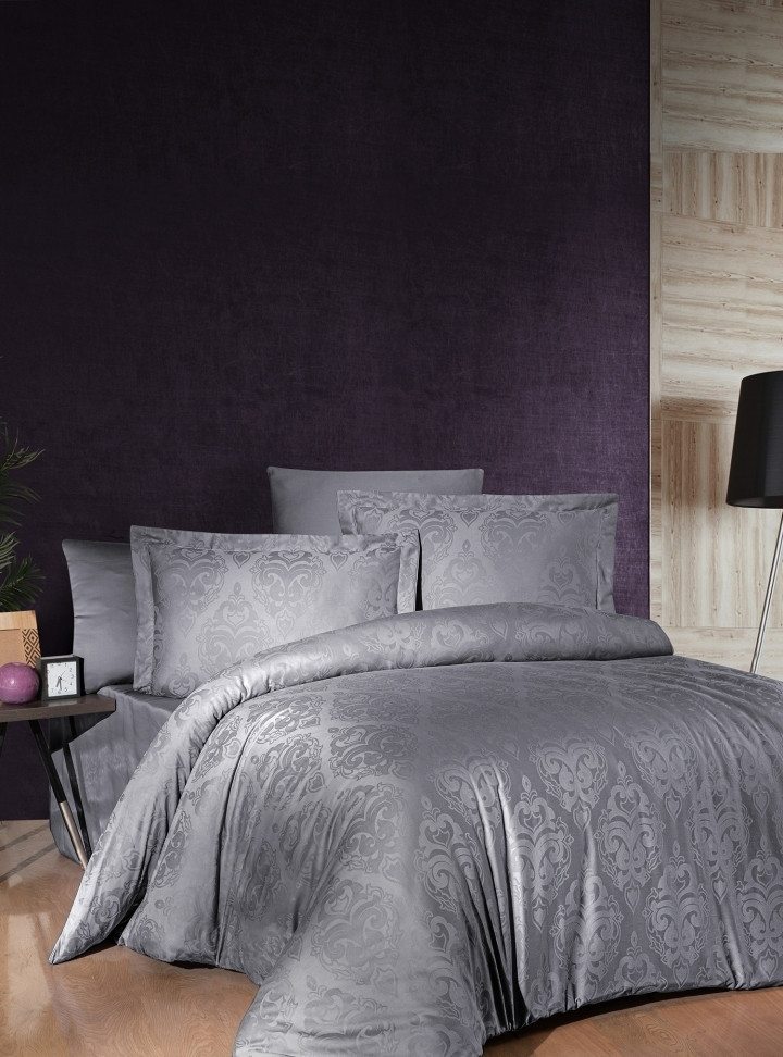 Постільна білизна First Choice Jacquard Satin 200 х 220 см Sofya Quicksilver, фото 1