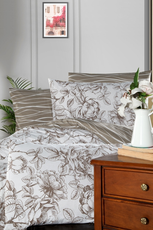 Постільна білизна First Choice Ranforce 200 х 220 см Rozen Mink, фото 1