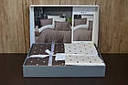 Постільна білизна First Choice Cotton 160x220 см Point Brown, фото 2