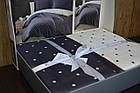 Постільна білизна First Choice Cotton Satin 200 х 220 см Point Antracite, фото 3