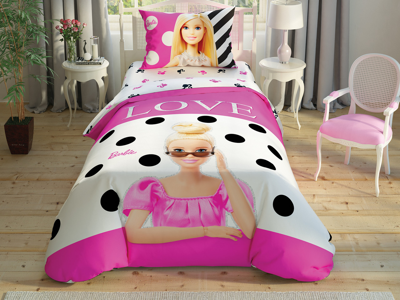 Постільна білизна TAC Disney 160×220 см Barbie