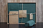 Постільна білизна Limasso Stonewashed Ranforse 200 х 220 см Dark Green, фото 3