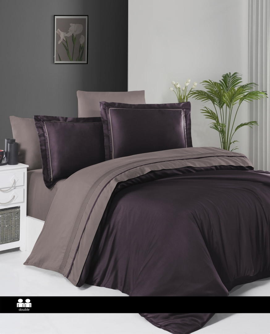 Постільна білизна First Choice Deluxe Satin 200 х 220 см Serenity Purple Lilac, фото 1