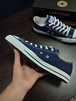 Converse All Star Navy/White конверси СИНІ чоловічі унісекс, фото 6