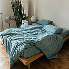 Постільна білизна Limasso Stonewashed Ranforse 200 х 220 см Mirabel Blue, фото 4