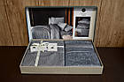 Постільна білизна La Romano Premium Satin 200×220 Nesy Grey, фото 4