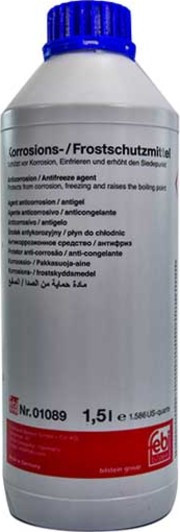 Febi G11 синій, 1,5 л (01089) концентрат антифризу, фото 1