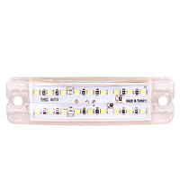 Повторитель габарита палец двойной 18 LED 12/24V белый 20*100*10мм TH-182-white 3