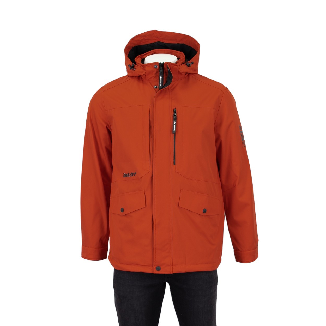 Куртка чоловіча BLACK VINYL (міжсезонна) TC21-1823 Оранжева 100% поліестер 48(Р), фото 1