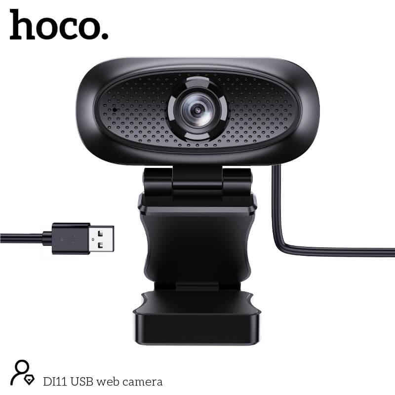Веб камера HOCO USB web camera with Audio Focus DI11 |2KHD, 4Mpx, 1.5m| черный
