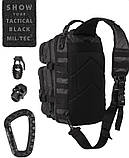 Рюкзак на одне плече Mil-Tec One Strap Assault Pack Large 25 л tactical black 14059288-, фото 2
