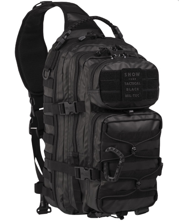 Рюкзак на одне плече Mil-Tec One Strap Assault Pack Large 25 л tactical black 14059288-