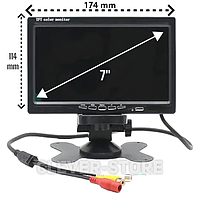Монитор 7" автомобільний для подключения камеры заднего вида
