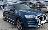 Дефлектори вікон із хром молдингом (вітровики) Audi Q7 2015-2020 (Hic)