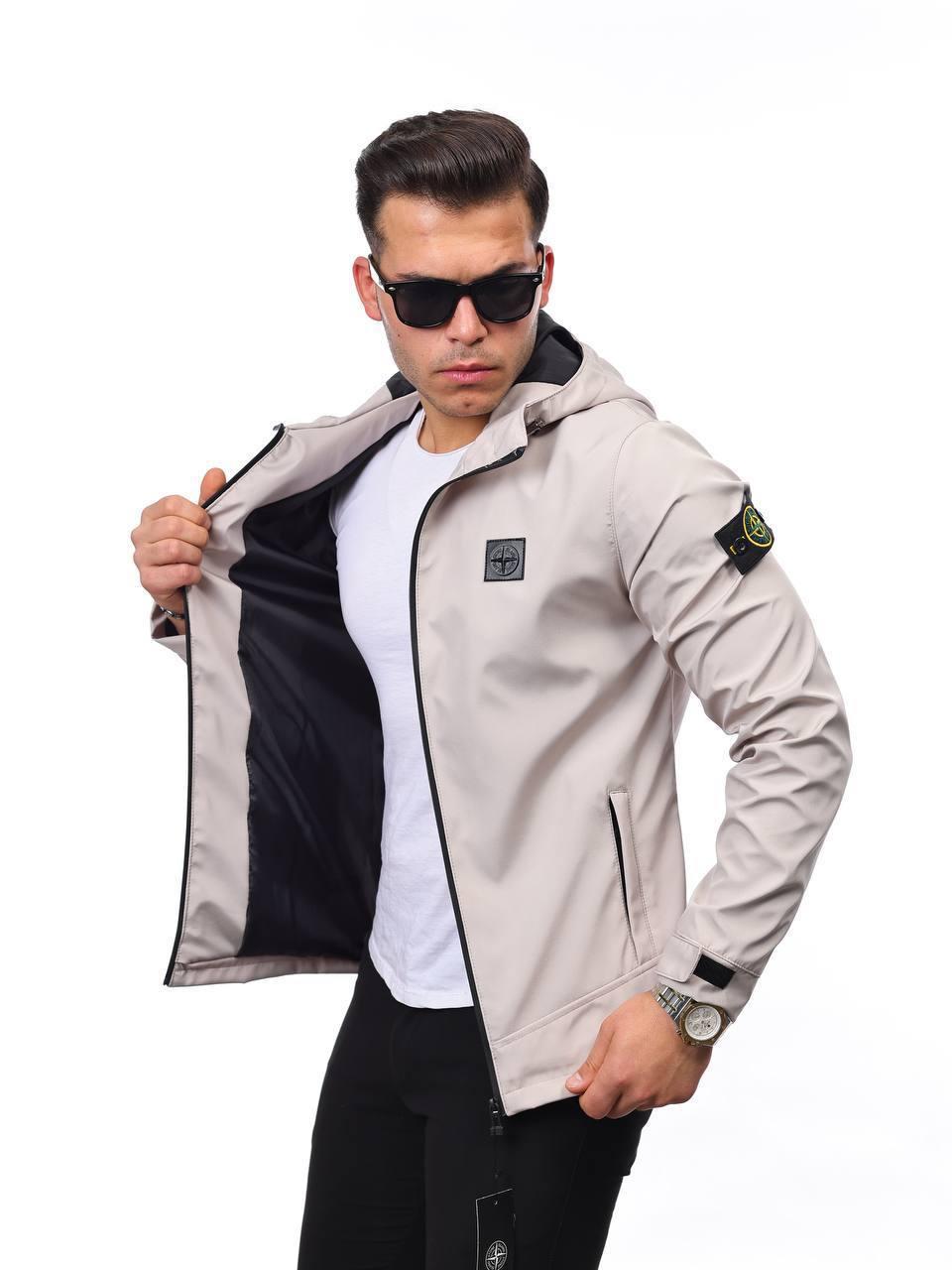Вітровка чоловіча Stone Island весняна осіння водовідштовхувальна Легка куртка Стон Айленд