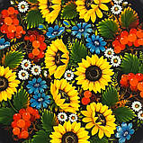 Тарілка декоративна Петриківський розпис із дерева ручної роботи кругла 30см СОНЯШНИКИ Український сувенір, фото 9