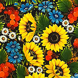 Тарілка декоративна Петриківський розпис із дерева ручної роботи кругла 30см СОНЯШНИКИ Український сувенір, фото 10