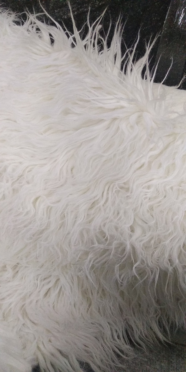 Еко хутро Козлик білий (Лама) ворс 6 см