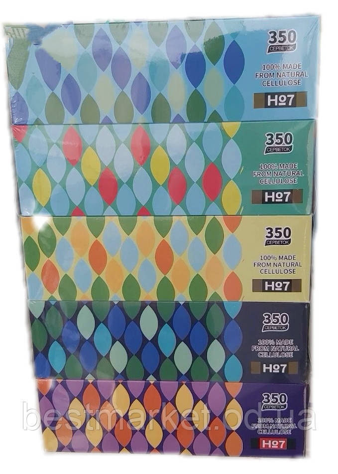 Серветки Паперові Тришарові No7 в Пачці 350 шт (5 пачок)