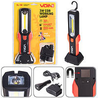 Переносная лампа "VOIN" VL-191 12V/220V/3W-COB+2 LED-НР/АКБ/USB+microUSB/магнит/база VL-191 3