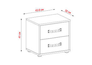 Тумба приліжкова Mosso MO1 Accord, колір олд стайл світлий/матера, фото 2