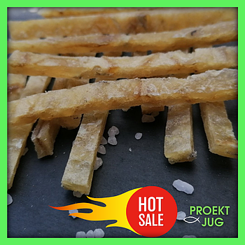 ТОП ! Тунець Проеміум солено — сушений нарізка паличка (соломка), закуска до пива (рибний снек із путасу)