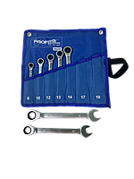 Набір комбінованих тріскачкових ключів 7 од. 8-19 мм Profline 60238