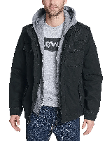 Куртка Levi's Худі з двома кишенями, трикотажним нагрудником/капюшоном на блискавці та темно-синій підкладкою