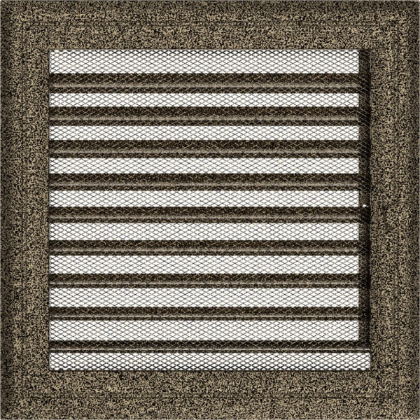 Решітка Oskar чорно-золота з жалюзами 22x22