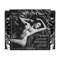 Простирадло з вінілу Fetish Tentation Wet Love Black 220x200 см| Knopka