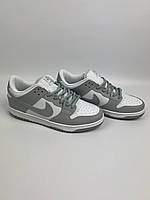 Мужские кроссовки Sb Dunk Grey Fog найк данк кожа текстиль серые