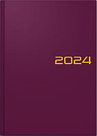 Ежедневник датированный 2024 Brunnen А5, обложка Balacron bordo 1079561064