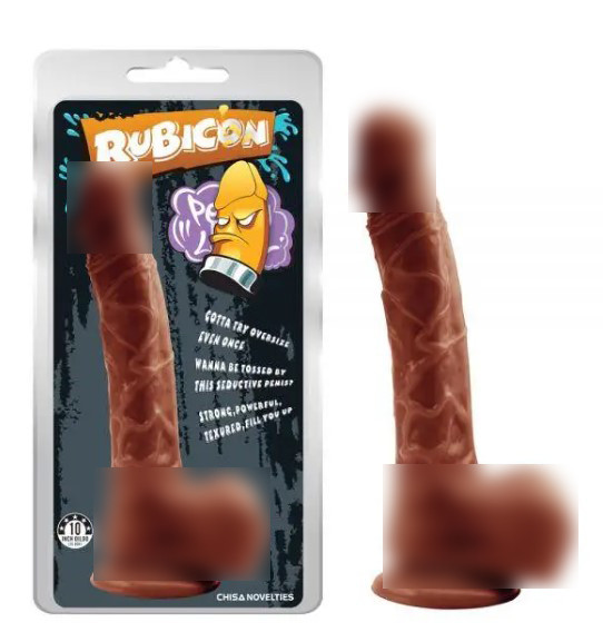 Коричневий фалоіміатор на присоску Leviathan Penis | Limon