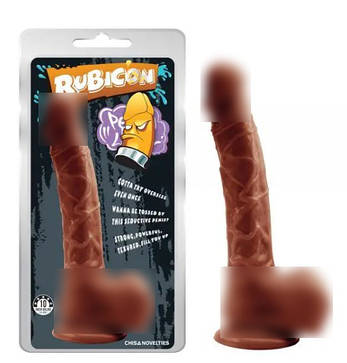 Коричневий фалоіміатор на присоску Leviathan Penis | Limon, фото 1