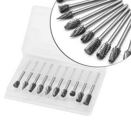 Набір борфрез по металу для гравера Dremel 10 шт (N016921), фото 2