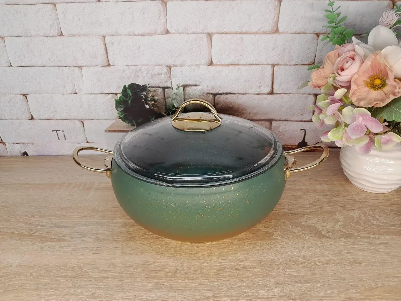 Кастрюля OMS 3141-30-7,5л-Green