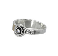 Женское серебряное кольцо с золотой пластиной "Сильфида" - очаровательное женское украшение