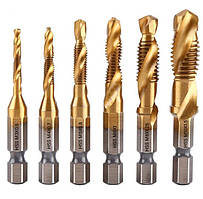 Набір свердел-мітчиків Duovite KST-9224 HSS 0.5-1.5 мм для нарізування різі, 6 шт.